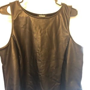 Express Vegan leather ponte tank